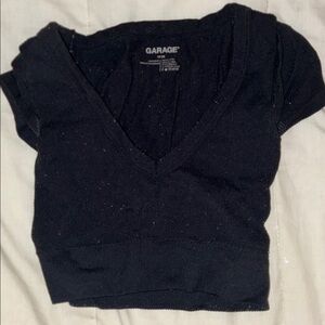 Garage Black Crop Top
